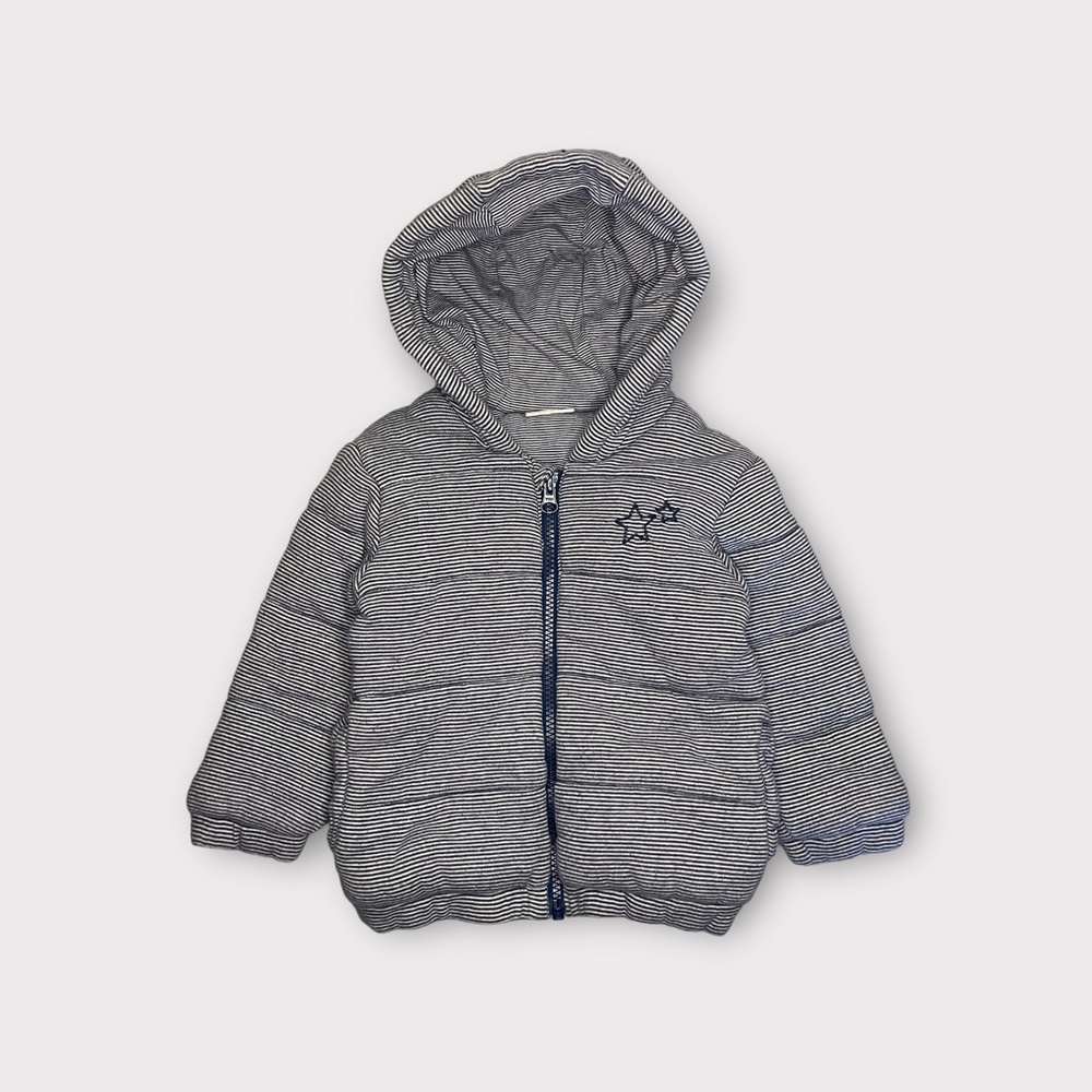 Next Blue Pinstripe Star Quilted Jacket